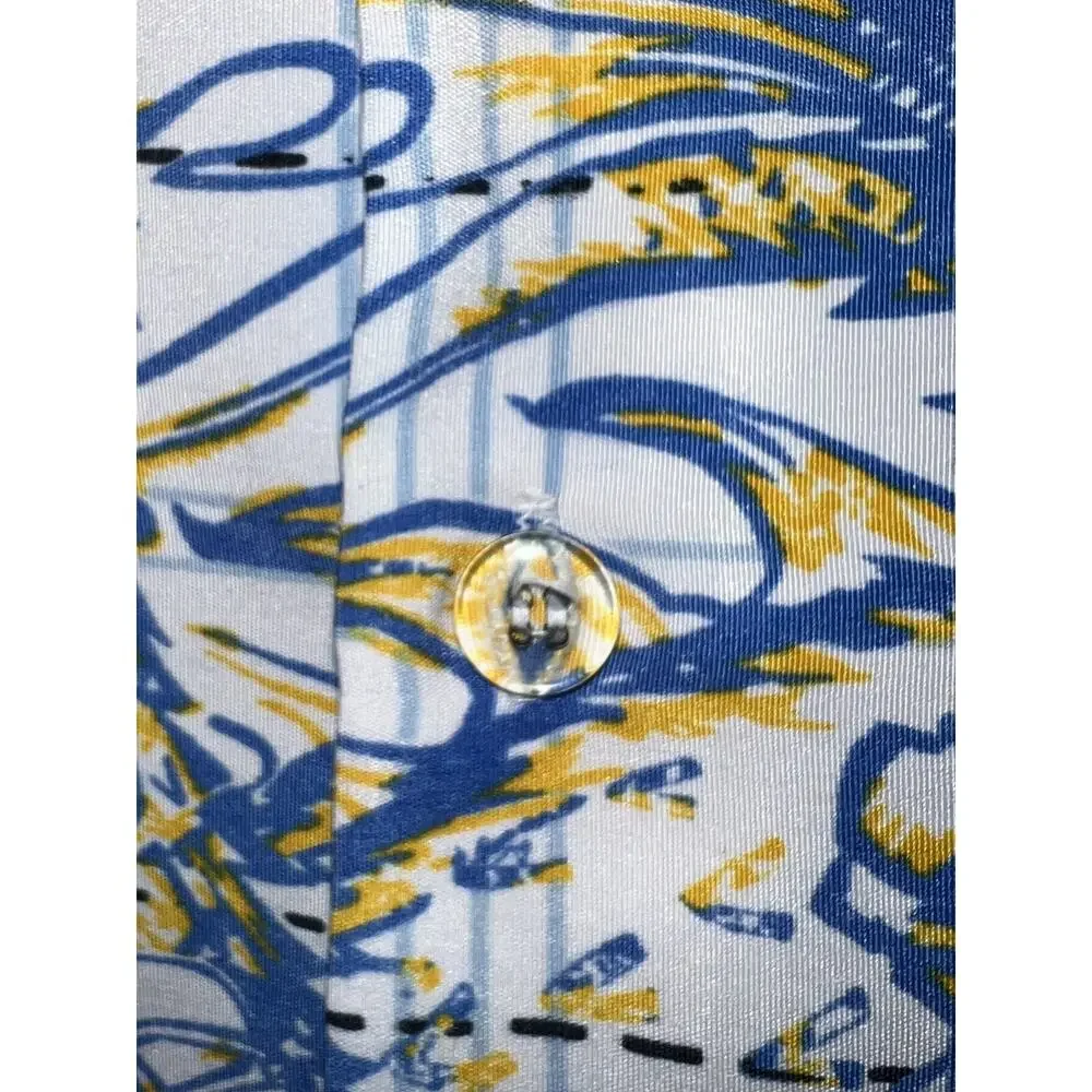 VTG 90s Y2K City Life Dragon Flame Plaid Skater Shirt Button Front Youth 8/10